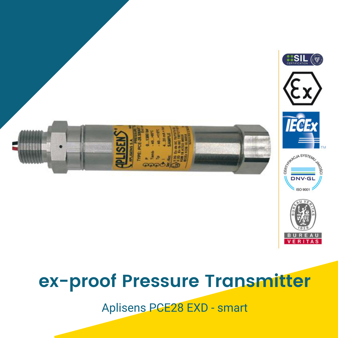 Aplisens PCE28EXD explosion proof pressure transmitter ATEX, IECEx, DNV up to 1380 bar (20,000psi)