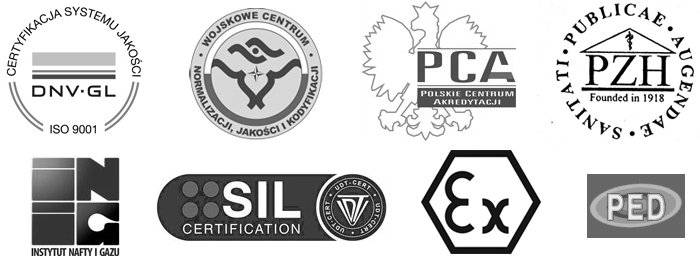 Aplisens Pressure Instruments Certification SIL DNV GL PCA PZH PED Ex 